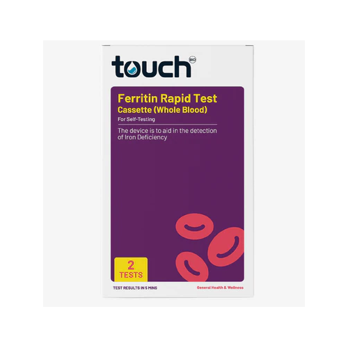 TouchBio Ferritin Rapid Test (Iron Test) - For Self Testing (2 tests per kit)