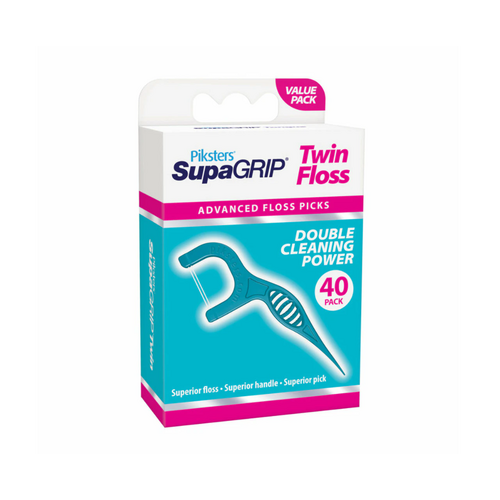 Piksters SupaGRIP Floss Picks Twin 40Pack