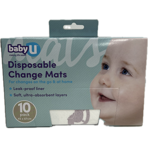 Baby U Disposable Change Mats 10 Pack