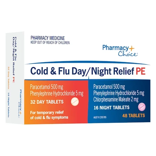 Pharmacy Choice Cold & Flu Day/Night Relief PE 48 Tablets (S2)