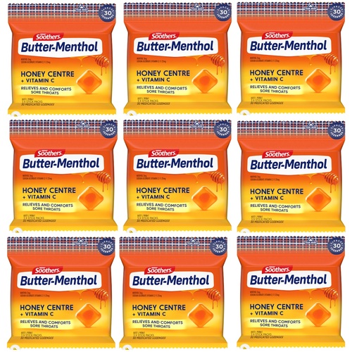 Nestle Butter Menthol Honey 30 Lozenges x9 