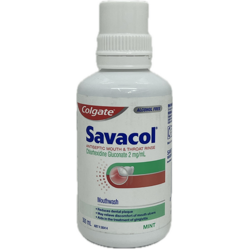 Colgate Savacol Alcohol Free Mouthwash 300mL