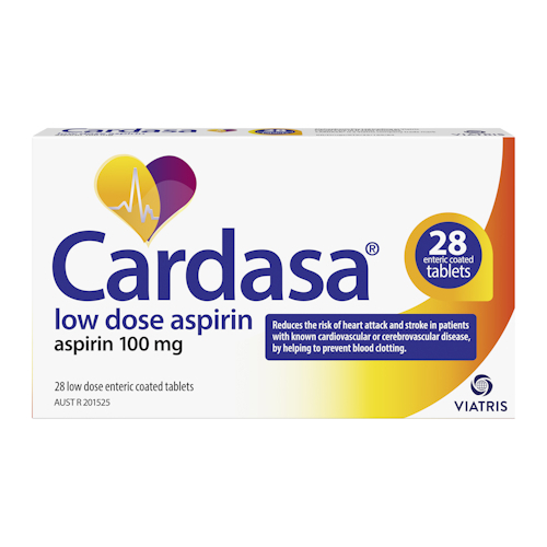 Cardasa Aspirin 100mg 28 Tablets