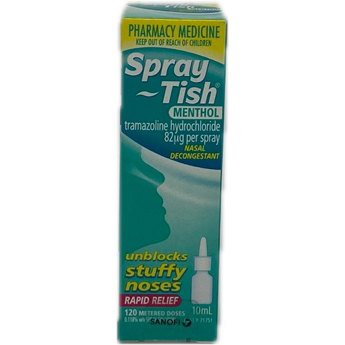 Spray Tish Menthol Metered Dose Nasal Mist 10mL (S2)