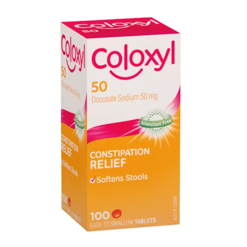 Coloxyl 50mg 100 Tablets 