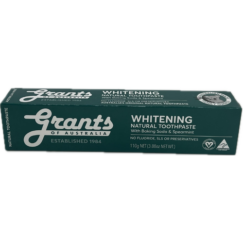 Grants Of Australia Natural Toothpaste Whitening with Baking Soda & Spearmint 110g