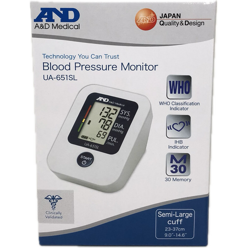 A&D Medical Blood Pressure Monitor UA-651SL