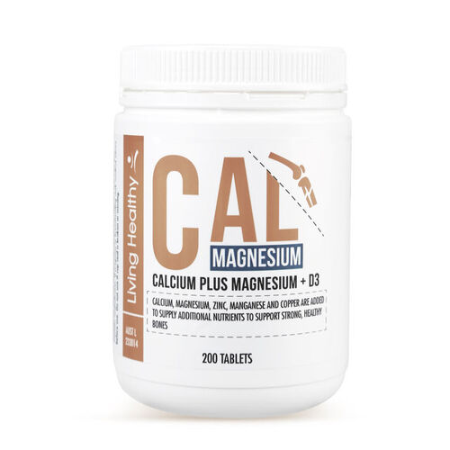 Living Healthy Calcium Plus Magnesium + D3 200 Tablets