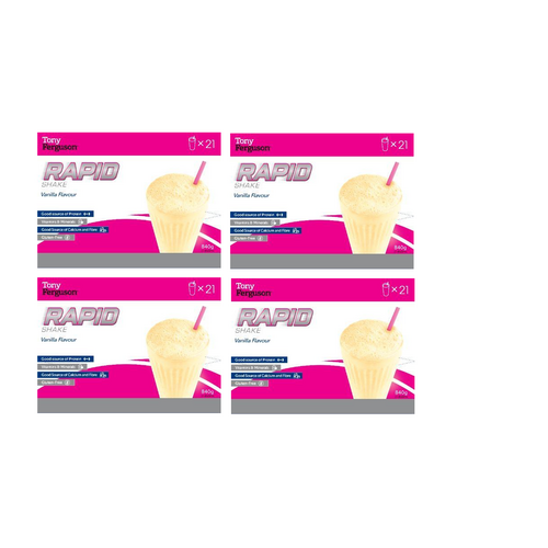 Tony Ferguson Rapid Shake Vanilla Flavour 21 Pack [Bulk Buy 4 Units]