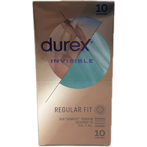 Durex Invisible Condom Regular Fit 10 Pack