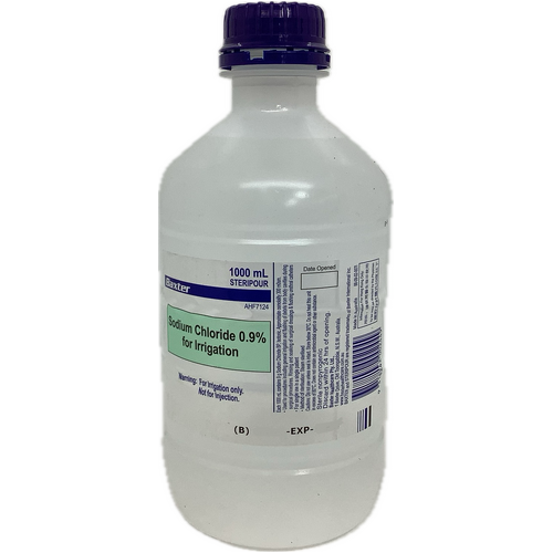 Baxter Sodium Chloride 0.9% IV Irrigation Bottle 1L