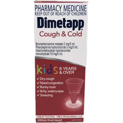 Dimetapp DM Elixir 6 Years+ 200mL (S2)