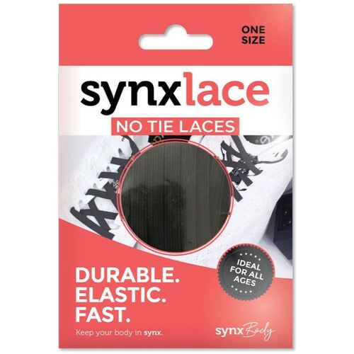 Synxlace No Tie Shoelaces Black