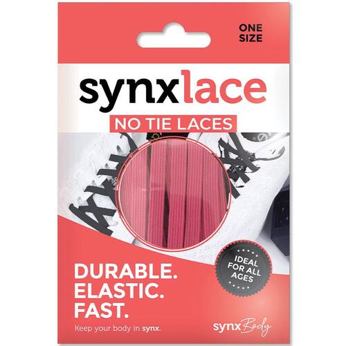 Synxlace No Tie Shoelaces Pink