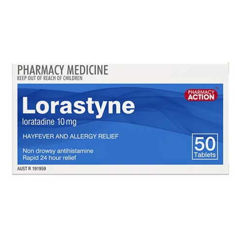 Pharmacy Action Lorastyne 10mg 50 Tablets (S2)