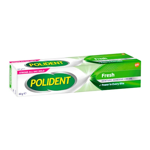 Polident Denture Adhesive Cream Fresh Mint 60g