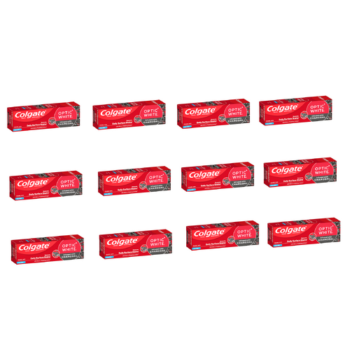 Colgate Toothpaste Optic White Charcoal 100g x12