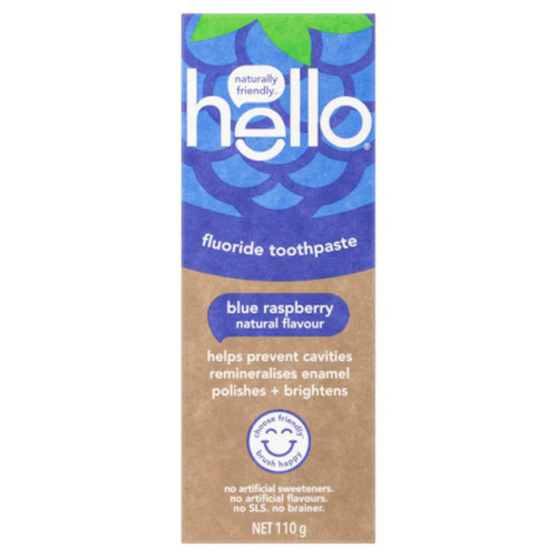 Hello Toothpaste Blue Raspberry 110g