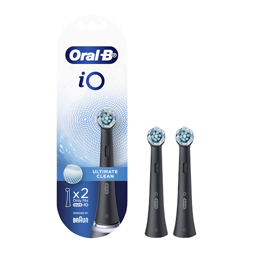 Oral B iO Ultimate Clean Black Electric Toothbrush Refills 2 Pack