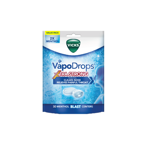 Vicks Vapodrops Xtra Strong Menthol Blast 30 Lozenges