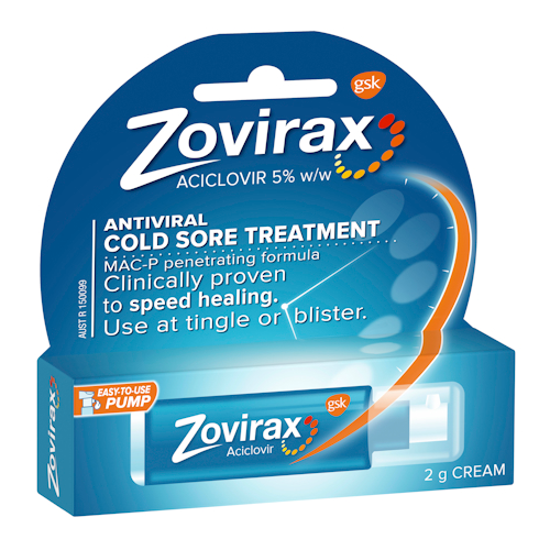 Zovirax Cold Sore Cream Pump 2g