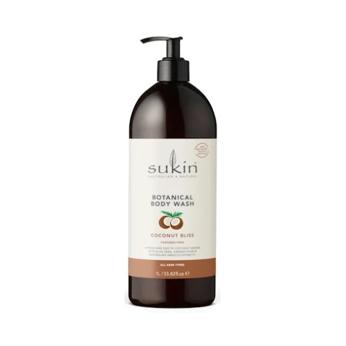 Sukin Botanical Body Wash Coconut Bliss 1 Litre