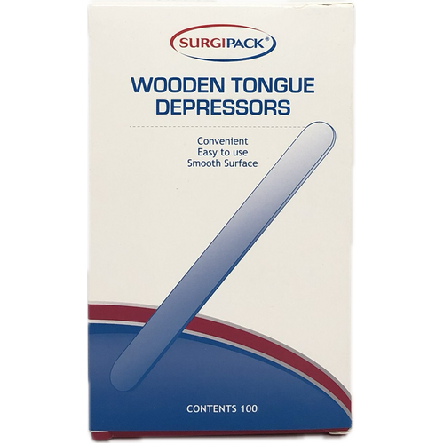 Surgipack Wooden Tongue Depressors 100 Pack