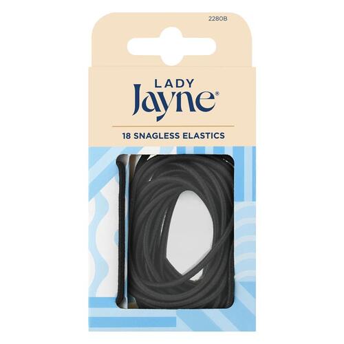 Lady Jayne Elastics Snagless Thick Black 10 Pack