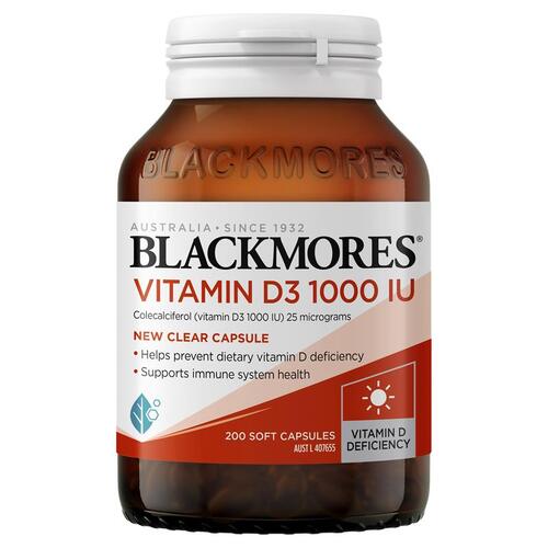 Blackmores Vitamin D3 1000IU 200 Capsules