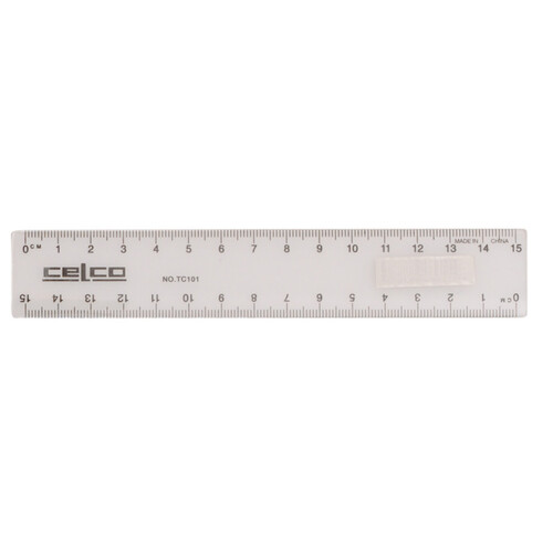 Celco Clear Plastic Ruler TC101 15cm