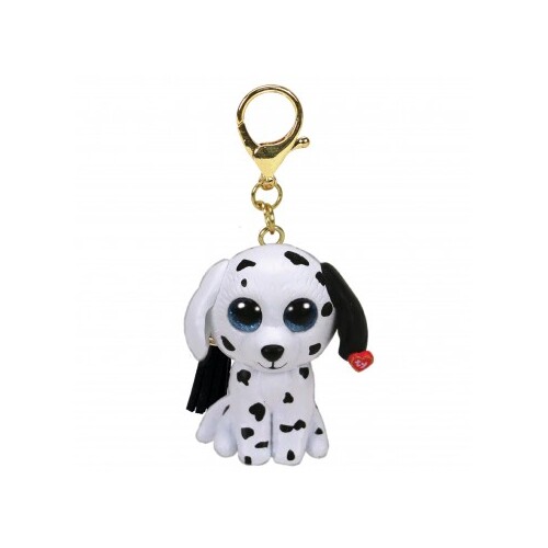 TY Mini Boos Fetch the white Dog Mini Boos Clip