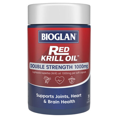 Bioglan Red Krill Oil Double Strength 1000MG 30 Soft Capsules