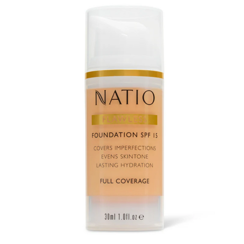 Natio Flawless Foundation SPF15 Light Honey 30ml 