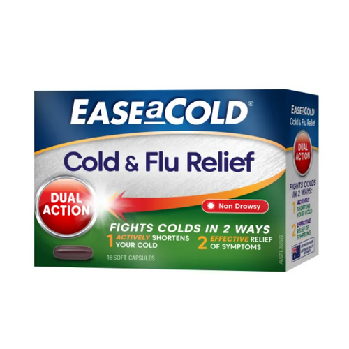 Ease A Cold Cold & Flu Relief 18 Soft Capsules