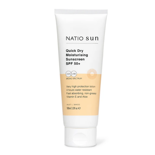 Natio Quick Dry Moisturising Sunscreen SPF50+ 100ml 