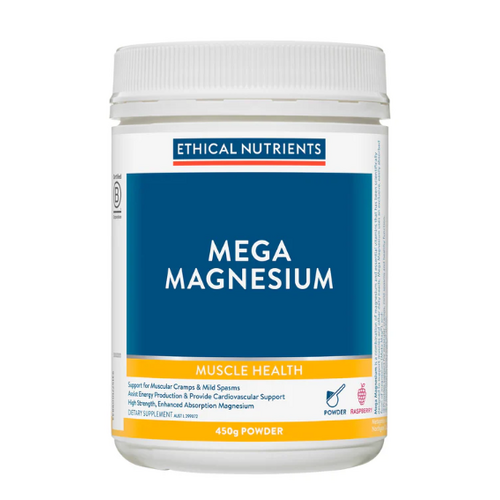 Ethical Nutrients Mega Magnesium Powder Raspberry 450g