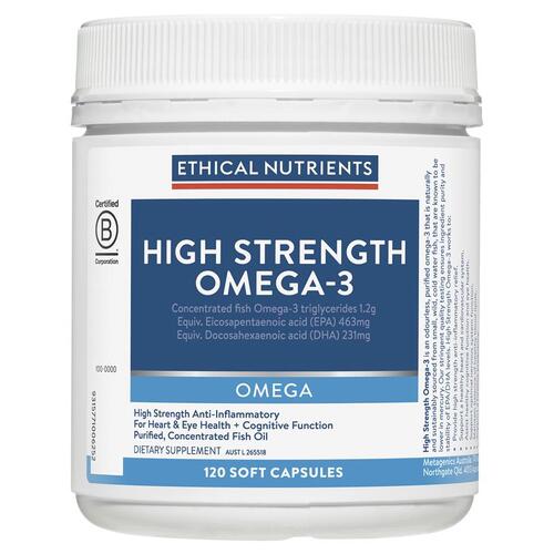 Ethical Nutrients Hi Strength Omega-3 120 Capsules