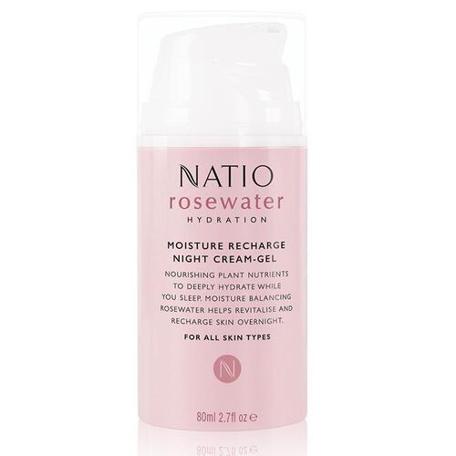 Natio Rosewater Hydration Moisture Recharge Night Cream-Gel 80ml 