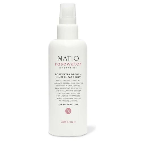 Natio Rosewater Hydration Drench Mineral Face Mist