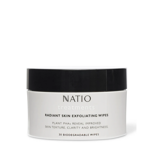 Natio Radiant Skin Exfoliating Wipes 30 Wipes